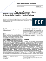 Klotho Deficiency Aggravates Tacrolimus-Induced Renal Injury via the Phosphatidylinositol 3-Kinase-Akt-Forkhead Box Pro