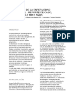 PROGRESIÓN DE LA ENFERMEDAD PERIODONTAL . REPORTE DE CASO, SEGUIMIENTO A TRES AÑOS