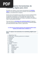 Las 37 Mejores Herramientas de Marketing Digital Para 2023