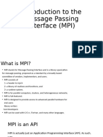 Introduction to the Message Passing Interface (MPI