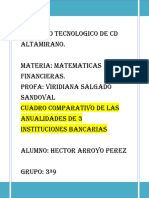 B. CUADRO COMPARATIVO DE LAS ANUALIDADES DE 3 INSTITUCIONES BANCARIAS