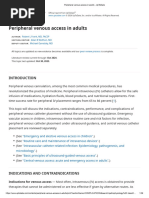 Peripheral venous access in adults - UpToDate