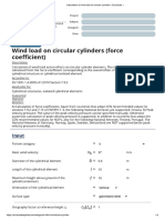 Calculation of wind load on circular cylinders - Eurocode 1