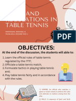 Rules and Regulations in Table Tennis