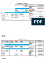 Horario de Segundo Año a,b,c,d, y e 2024-2025