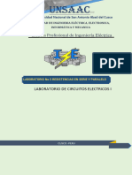 LABORATORIO COMPLETO 5, Resistencias Serie y Paralelo, Quispe Cusiyupanqui.