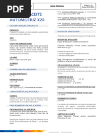 BASE AL ACEITE AUTOMOTRIZ X20.