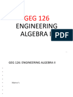 Basic Matrix Algebra and Theory