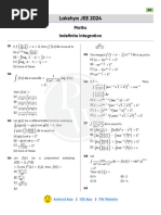 Indefinite Integrals _ Practice Sheet __ Lakshya JEE 2024