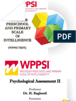 Wechsler Preschool and Primary Scale Of