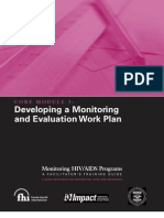 Monitoring and Evaluation of Work Plans