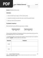 1.4.4 Journal - Multiplying Polynomials (Journal)