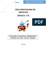 plan para la vigilancia prevencion y control de covid 19 en el trabajo de empresa sedacaj