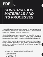 Construction Materials and Its Processes