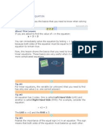 Lesson Objective: Solving Linear Equation