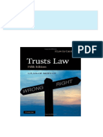 Trusts Law Text and Materials Law in Context 5th edition Graham Moffat All Chapters Instant Download