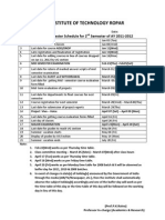 Academic Calender For 2nd Sem of Ay 2011-12