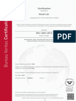 Alcad Ltd. Certificate ISO 14001