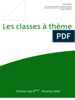 LIVRET CLASSES A THEME 6EME_2020 2021