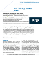 A Survey on Blockchain Technology Evolution Architecture and Security