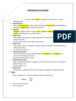 Properties of solids-Notes