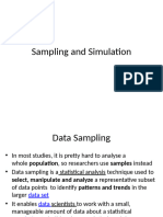 Sampling and Simulation Modi