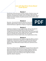 Data Structures with Algorithms Choice Based Credit System