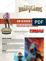 Deadlands the Weird West Customizable GM's Screen