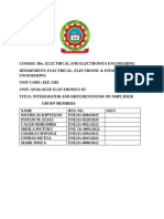 iNTERGRATOR AND DIFFERENTIATOR OP amo