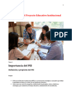 Elaboración del Proyecto Educativo Institucional (PEI)