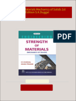 Full Download Strength of Materials Mechanics of Solids 1st Edition S.K.Duggal PDF DOCX