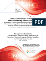 [NSDI23]Tambur- Efficient loss recovery for videoconferencing via streaming codes