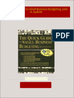 Download The Quick Guide to Small Business Budgeting Julie A. Aydlott ebook All Chapters PDF