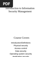 Introduction to Information Security Management