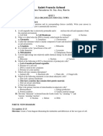 PRACTICE TEST CELL ORGANELLES