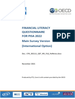 Financial Literacy Questionnaire Pisa 2022