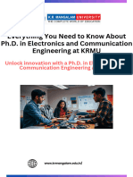 Everything You Need to Know About Ph.D. in Electronics and Communication Engineering at KRMU