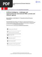 Artificial Intelligence Challenges and Opportunities for International HRM a Review and Research Agenda