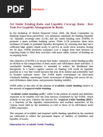 NSFR And LCR Liquidity Management In Banks