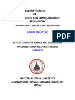 B.tech. CSE Machine Learning 2021-25