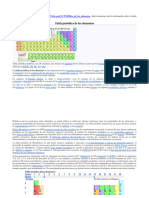 Tabla periódica. Información