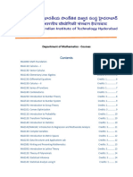 Courses details of Department of Mathematics