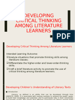 Lesson 12 Developing Childrens Understanding of Literary Texts