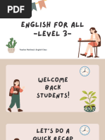 English For All - Level 3 Class 1