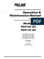 Caterpillar Cat TH414C GC, TH417C GC Telehandler Operator Manual Instant Download