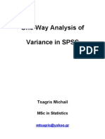 One-Way Analysis of Variance in SPSS