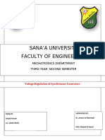 2. Voltage Regulation of Synchronous Generators