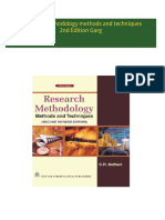 Download Complete Research methodology methods and techniques 2nd Edition Garg PDF for All Chapters