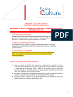 Bases de Concurso Público Fondo de Fomento Audiovisual