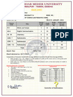 Marksheet 3rd Sem